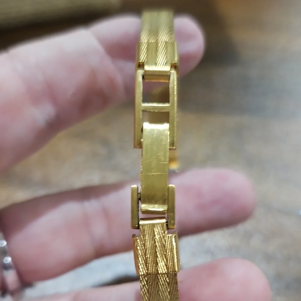 Vintage Lucian Piccard Goldtone Women's Watch with Crystal Detailing